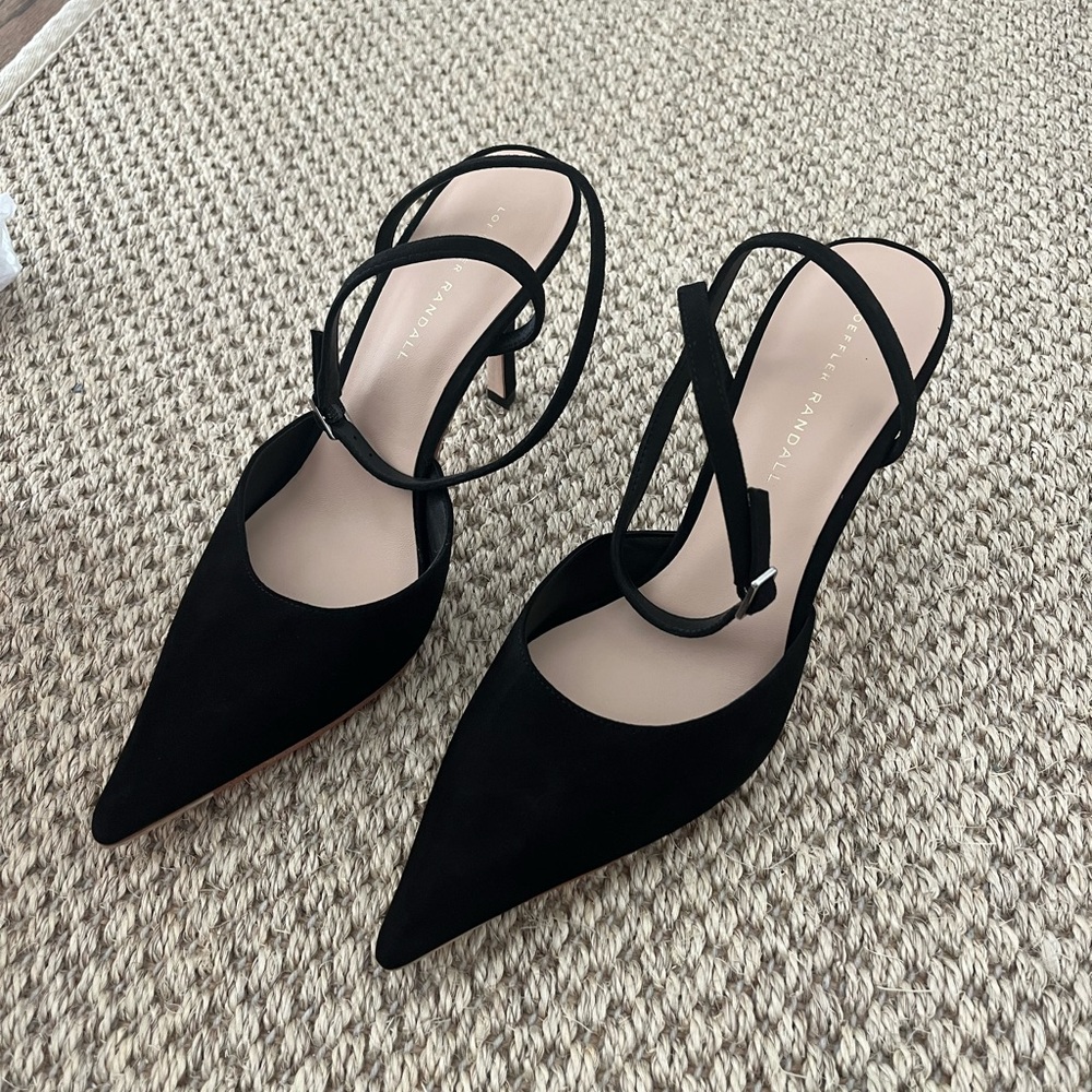 Loeffler Randall Black Suede Jaden Heels - Picture 2 of 5